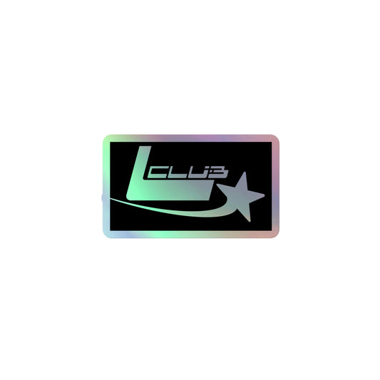 L Club (with background) Holographic stickers